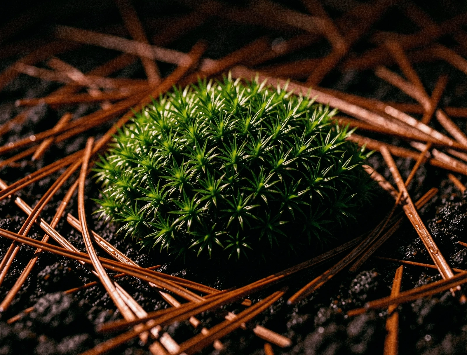 Alpine forest floor texture